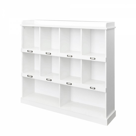 Cubbyhole storage, 10-shelf Bookcase