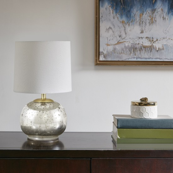 Saxony Metallic Glass Table Lamp