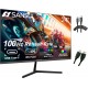 Sansui Monitor 24 inch FHD PC Monitor with USB Type-C, Built-in Speakers Earphone, Ultra-Slim Ergonomic Tilt Eye Care 75Hz with HDMI VGA for Home Office (ES-24F1 Type-C Cable & HDMI Cable Included)