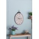 18 Inch x 29 Inch Antique White Oval Wall Clock, Traditional Vintage Home Decor Clock