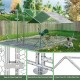 Large Metal Chicken Coop, Walk-in Chicken Run,Galvanized Wire Poultry Chicken Hen Pen Cage, Rabbits Duck Cages with Waterproof and Anti-Ultraviolet Cover for Outside(10' L x 13 W x 6.56' H)