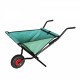 Collapsible Wheelbarrow 176 lbs Folding Yard Garden Wheelbarrow Foldable Lightweight Gardening Heavy Duty Oxford Cloth Green Lawn Cart for Grass, Leaf, Garden Supplies, 10 Inch Pneumatic Tire