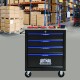 4 DRAWERS MULTIFUNCTIONAL TOOL CART WITH WHEELS-BLACK