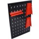 Pegboard Wall Organizer, 4ft Metal Garage Pegboard Tool Organizer w/3 Pegboards, Drill Bit Rack, Wrench Rack, Hooks Accessories, Wall-Mounted Tool Storage Pegboard for Workshop Warehouse, Black