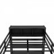 Metal Loft Bed with Wardrobe And L-shaped Desk, Full Size Loft Bed with Storage Cubes and Shelves, Heavy Duty Loft Bed for Kids Teens Adults, Black(Pre-sale date: August 10th)