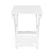 Outdoor Folding Wooden Side Table, White, 15