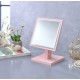 9.5 Inch Tall Polyresin and Wood Make-Up Mirror on a Pedestal, Pastel Pink finish