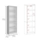 2 Piece Bookcase Living Room Set,  Storage Cabinet, 49 Inch  Wide and 9 Shelves White