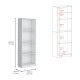 2 Piece Bookcase Living Room Set,  Storage Cabinet, 49 Inch  Wide and 9 Shelves White