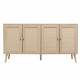 4 Door Accent Cabinet Sideboard Buffet Storage Cabinet with Adjustable Shelf for Entryway Living Room Bedroom