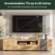 70'' Modern TV Stand with 3 Cabinets& Drawer, Entertainment Center for TVs up to 80'', Color Matching Television Console for Living Room, Bedroom, Home Theatre