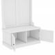 Hall Tree with Storage Shoe Bench for Entryway and Hallway, 4-in-1 Design Coat Racks with 4 Hooks for Living Room, White(Old SKU: W1307113678)