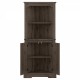 Tall Corner Cabinet with Doors for living room, bathroom,Dining Room or Kitchen,color:Dark walnut