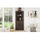 Tall Corner Cabinet with Doors for living room, bathroom,Dining Room or Kitchen,color:Dark walnut