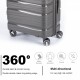 Hardshell Suitcase Spinner Wheels PP Luggage Sets Lightweight Durable Suitcase with TSA Lock,3-Piece Set (20/24/28)Dark Gray2302