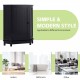 Black Bathroom Cabinet Triangle Corner Storage Cabinet with Adjustable Shelf Modern Style MDF Board