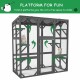 Catio Outdoor Cat Enclosure Cat House Wooden Cat Cage Large Feral Cat Shelter for Mulitiple Cats with Six Platforms, Large Enter Door, Waterproof Roof 60