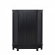 Black Bathroom Cabinet Triangle Corner Storage Cabinet with Adjustable Shelf Modern Style MDF Board