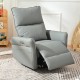 Power Swivel Rocker Recliner Chair for Adults, 270° Swivel Rocking Recliner Chair,Electric Small Recliners for Small Spaces, Single Sofa Recliner for Living Room, Bedroom,RV (Blue-gray)