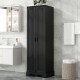 Storage Cabinet with Two Doors for Bathroom, Office, Adjustable Shelf, MDF Board, Black