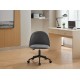 Velvet fabric office chair Desk Chair, Mid-Back Adjustable Swivel Computer Chair with Black Legs , Modern Upholstered Desk Chair with Wheels