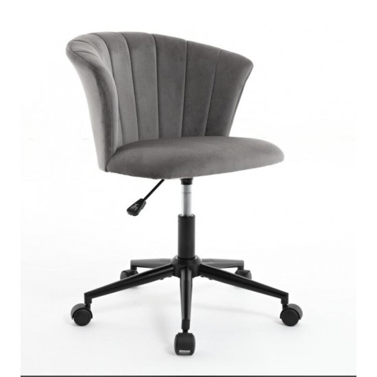 Home Office Chair, Velvet Fabric Swivel Flower Shape Computer Desk Chair for Home Office or Bedroom