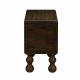 Solid Wood End Table, Rectangle 23.6 inch Narrow Side Table with Drawer, Vintage Bedside Table Nightstand for Small Spaces, Living Room, Bedroom, Easy Assembly, Espresso