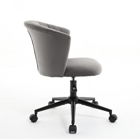 Home Office Chair, Velvet Fabric Swivel Flower Shape Computer Desk Chair for Home Office or Bedroom