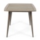 Outdoor Square Acacia Wood Table with Straight Legs, Gray