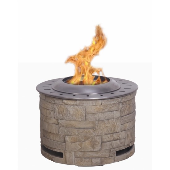 Stackstone Look Smokeless Firepit With Wood Pellet/Twig/Wood As The Fuel