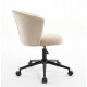 Home Office Chair, Velvet Fabric Swivel Flower Shape Computer Desk Chair for Home Office or Bedroom