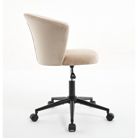 Home Office Chair, Velvet Fabric Swivel Flower Shape Computer Desk Chair for Home Office or Bedroom