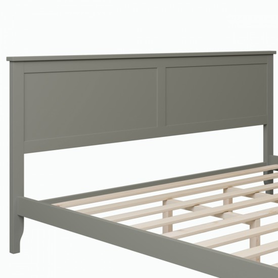 Modern Gray Solid Wood King Platform Bed(old sku:WF283526AAE)