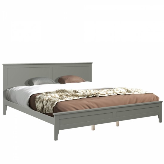 Modern Gray Solid Wood King Platform Bed(old sku:WF283526AAE)