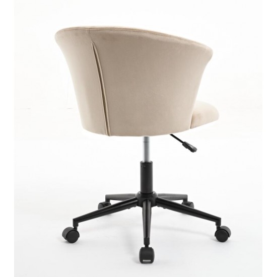 Home Office Chair, Velvet Fabric Swivel Flower Shape Computer Desk Chair for Home Office or Bedroom