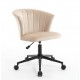 Home Office Chair, Velvet Fabric Swivel Flower Shape Computer Desk Chair for Home Office or Bedroom