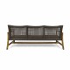 HAMPTON WOOD + WICKER 3 SEATER