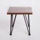 ZION INDUSTRIAL WOOD AND METAL  ACCENT TABLE