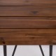 ZION INDUSTRIAL WOOD AND METAL  ACCENT TABLE