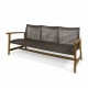 HAMPTON WOOD + WICKER 3 SEATER