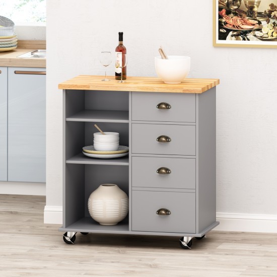 PROVENCE KITCHEN CART WITH 2 DRAWERS+1 DOOR