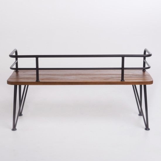 ZION INDUSTRIAL WOOD AND METAL BENCH