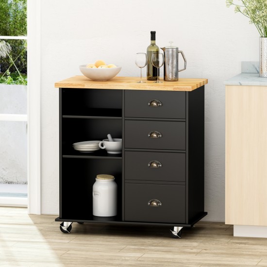 PROVENCE KITCHEN CART WITH 2 DRAWERS+1 DOOR