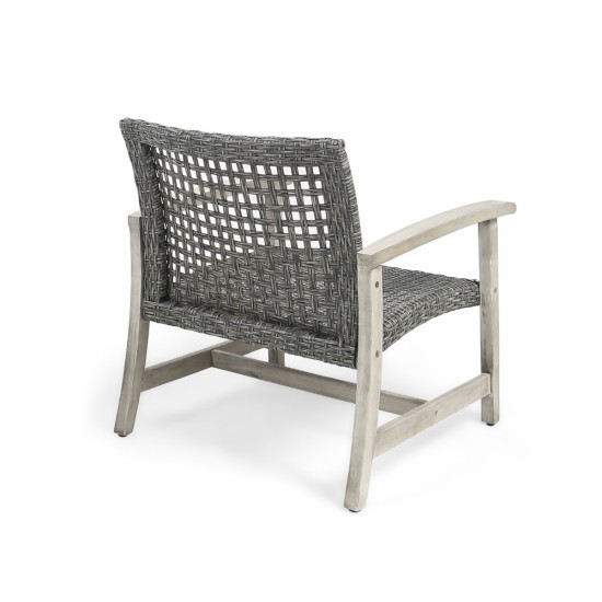 HAMPTON WOOD + WICKER CLUB CHAIR