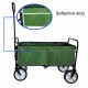 Folding Wagon Garden Shopping Beach Cart (Green)