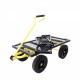 (Black +Yellow solid wheels wagon cart)Solid wheels Tools cart Wagon Cart Garden cart trucks make it easier to transport firewood