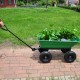 Folding car Poly Garden dump truck with steel frame, 10 inches. Pneumatic tire, 300 lb capacity body 55L  Green