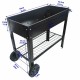 Mobile Metal Raised Garden Bed Cart with Legs, Elevated Tall Planter Box with Wheels for Outdoor Indoors House Patio Backyard Vegetables Tomato DIY Herb Grow Black