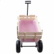 Outdoor Wagon All Terrain Pulling w/Wood Railing Air Tires Garden Cart