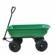 Folding car Poly Garden dump truck with steel frame, 10 inches. Pneumatic tire, 300 pound capacity, 75 liter truck body